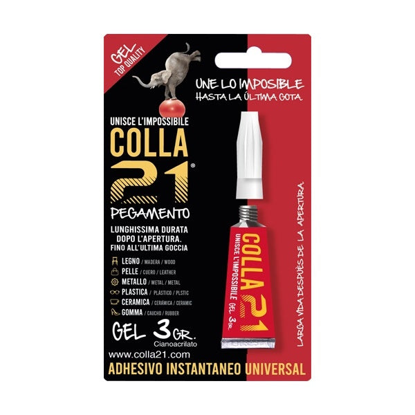 21 CIANOACRILATO COLLA IN GEL BLISTER DA GR.3