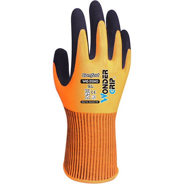 WONDER GRIP GUANTI MOD. WG-310HO COMFORT COLORE ARANCIO FLUO/BLU