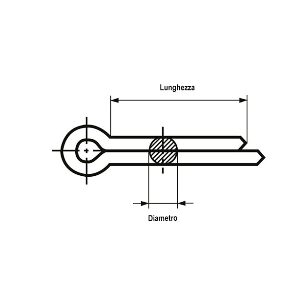 COPIGLIA IN ACCIAIO INOX A2 UNI 1336 ISO 1234