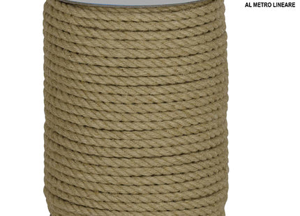 CORDA IN CANAPA RITORTA COLORE NATURALE D.MM16 AL MTL