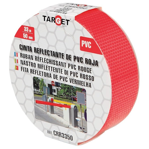 TARGET NASTRO PRISMATICO RIFLETTENTE IN PVC MM50X33MT ROSSO