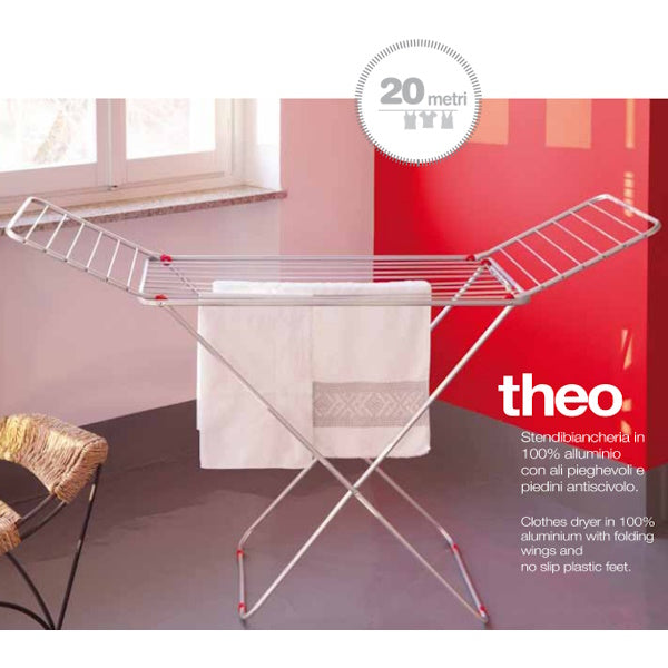 JUMBO STENDIBIANCHERIA A CAVALLETTO MOD. THEO IN ALLUMINIO
