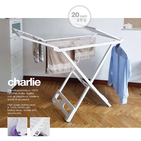 JUMBO STENDIBIANCHERIA A CAVALLETTO MOD. CHARLIE IN RESINA