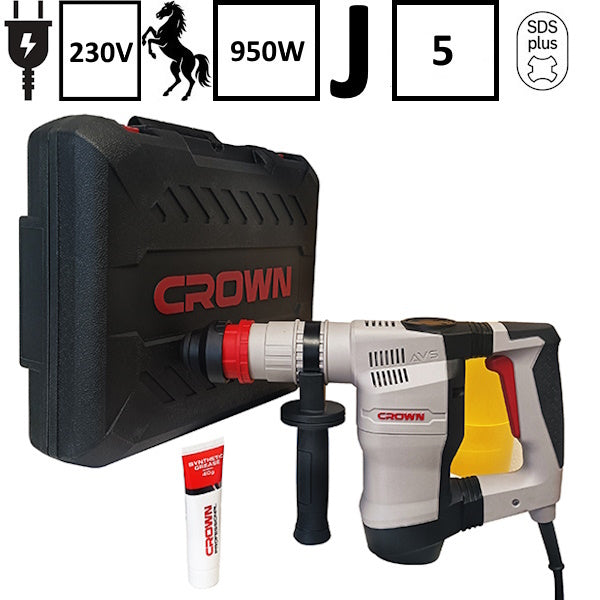 CROWN SCALPELLATORE SDS-PLUS POTENZA 950W