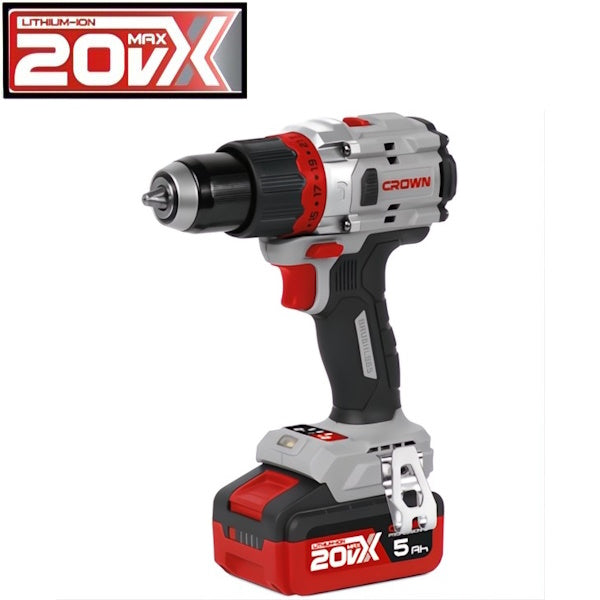 CROWN TRAPANO AVVITATORE CON PERCUSSIONE A BATTERIA 20V CT21127HMX-5 IMC