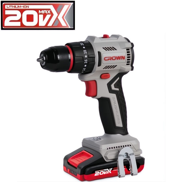 CROWN TRAPANO AVVITATORE CON PERCUSSIONE A BATTERIA 20V CT21145HMX-2 IMC