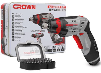 CROWN AVVITATORE A BATTERIA DA 3,6V 1,5AH + KIT INSERTI ART. CT22024 MC