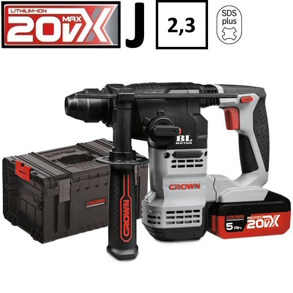 CROWN TASSELLATORE SDS-PLUS A BATTERIA V20 CT28001HX-5 IMC