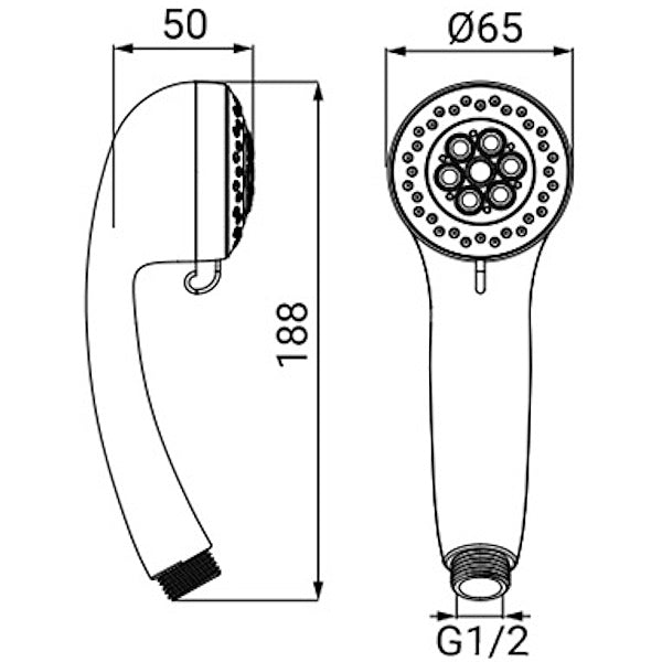 IDRO-BRIC DOCCIA DALIA 3 GETTI D.MM65