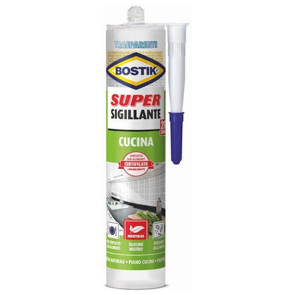 UHU BOSTIK SUPER SIGILLANTE CUCINA TRASPARENTE CARTUCCIA ML300