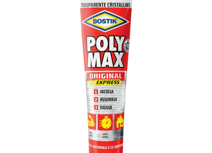 UHU BOSTIK POLY MAX ORIGINAL EXPRESS TRASPARENTE TUBO GR115