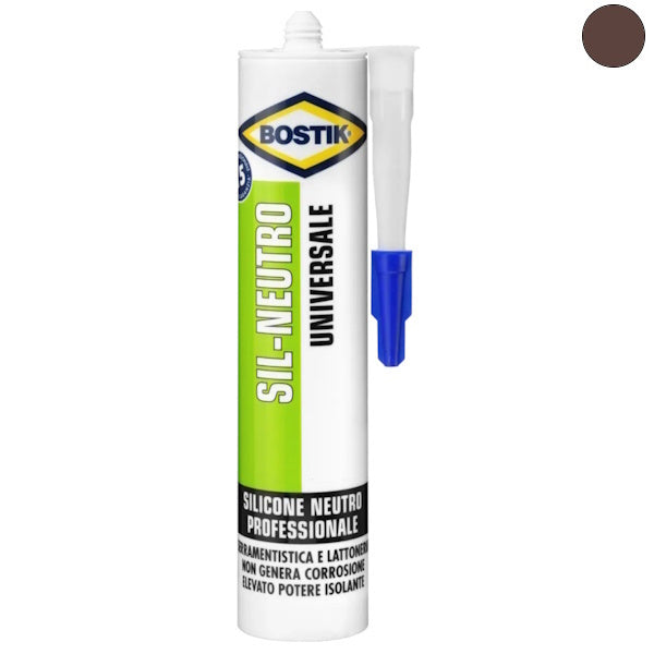 UHU BOSTIK SIL-NEUTRO SILICONE NEUTRO TESTA DI MORO RAL 8014 ML300