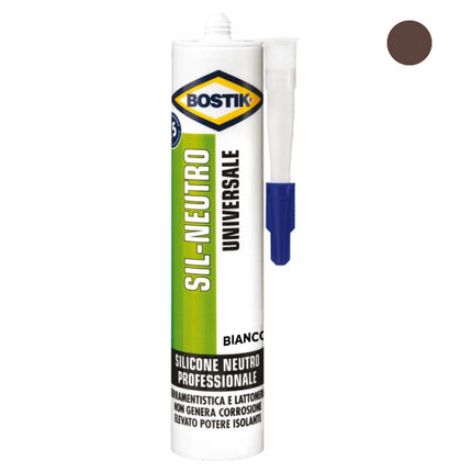 UHU BOSTIK SIL-NEUTRO SILICONE NEUTRO TESTA DI MORO RAL 8014 ML300