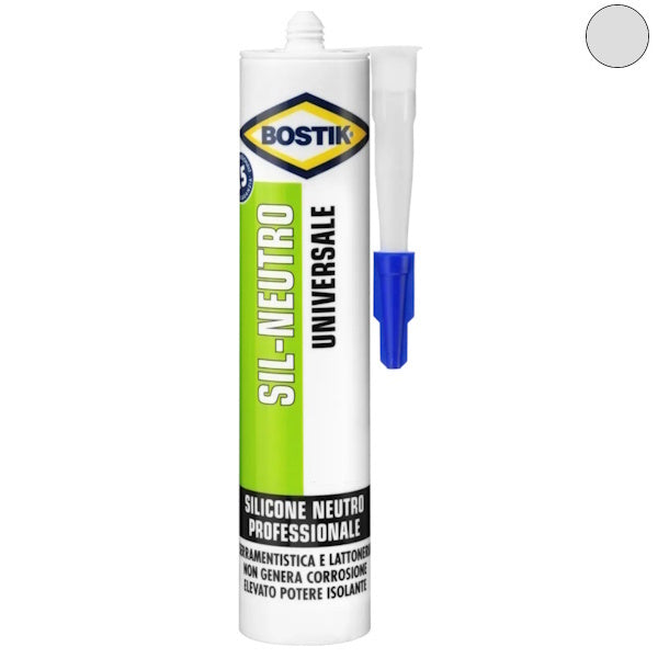 UHU BOSTIK SIL-NEUTRO SILICONE NEUTRO GRIGIO RAL 7004 ML300
