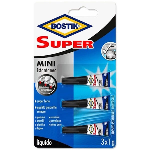 UHU BOSTIK SUPER MINI ADESIVO UNIVERSALE INSTANTANEO CONF.DA GR1X3