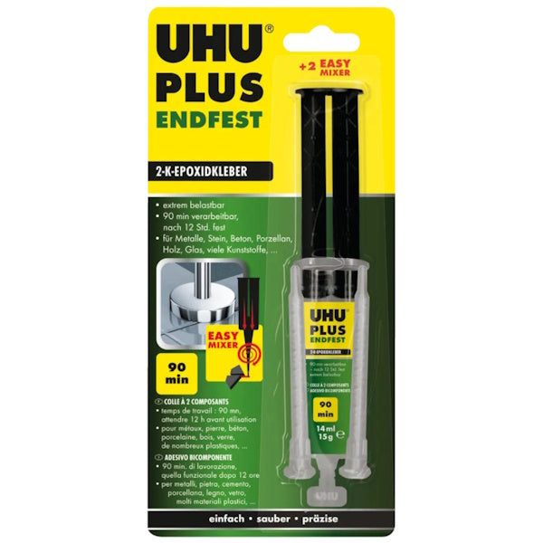 UHU PLUS ENDFEST 90 MIN ADESIVO EPOSSIDICO BICOMPONENTE SIRINGA GR15