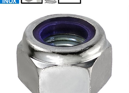 DADO AUTOBLOCCANTE ALTO PASSO GROSSO INOX A2 UNI 7473 DIN 982 M10