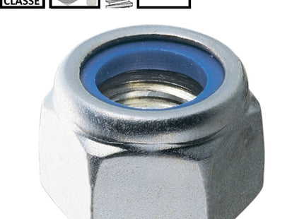 DADO AUTOBLOCCANTE ALTO PASSO GROSSO CL. 8 Z.BIANCO UNI 7473 DIN 982 M16