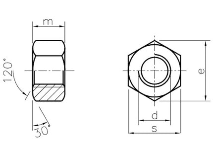 DADO ESAGONALE ALTO PASSO FINE CL. 8 GREZZO UNI 5587