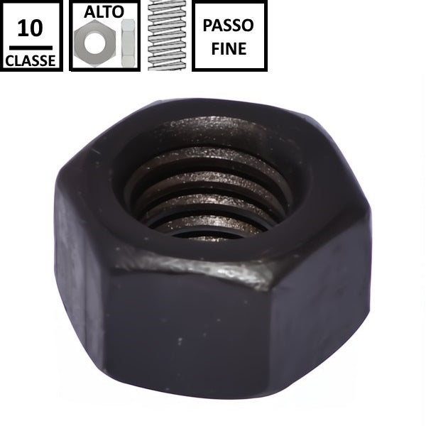 DADO ESAGONALE ALTO PASSO FINE CL.10 GREZZO UNI 5587