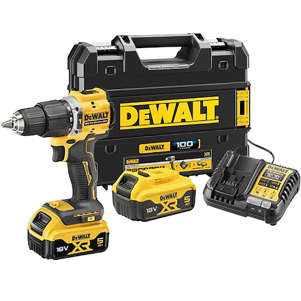 DEWALT TRAPANO AVVITATORE A PERCUSSIONE A BATTERIA 18V 5,0AH DCD100YP2T