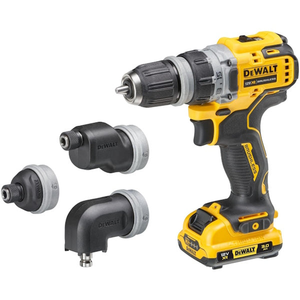 DEWALT TRAPANO AVVITATORE MULTITESTA A BATTERIA 12V 3,0AH DCD703L2T-QW