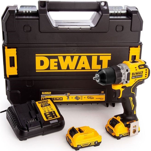 DEWALT TRAPANO AVVITATORE A PERCUSSIONE A BATTERIA 12V 2,0AH DCD706D2-QW