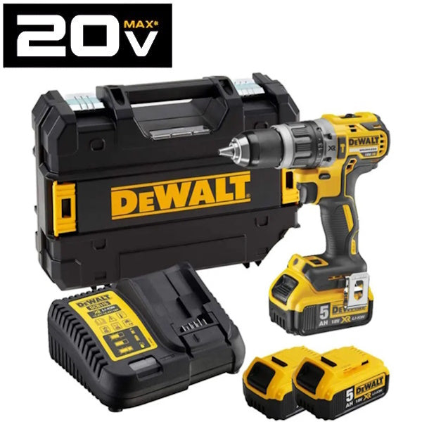 DEWALT TRAPANO AVVITATORE A PERCUSSIONE A BATTERIA 18V 5,0AH DCD796P3-IT
