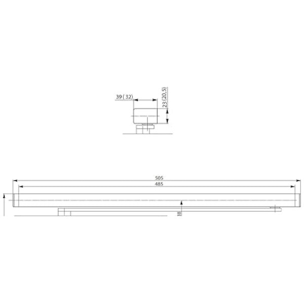 ASSA ABLOY BRACCIO A SLITTA REGOLABILE G195 ARGENTO