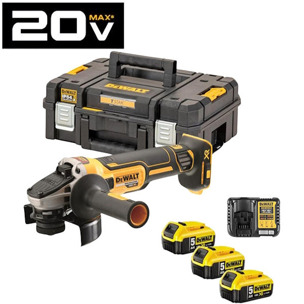 DEWALT SMERIGLIATRICE ANGOLARE A BATTERIA 18V 125 MM. ART. DCG405P3-QW
