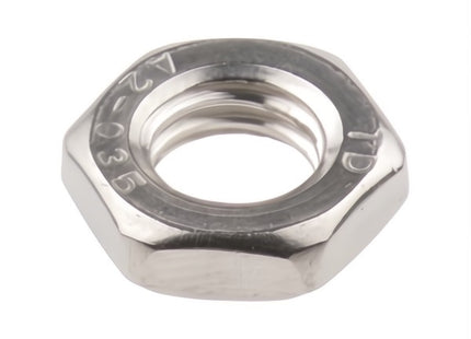 DADO ESAGONALE BASSO PASSO GROSSO ACCIAIO INOX A2 UNI 5589 DIN 936 M20
