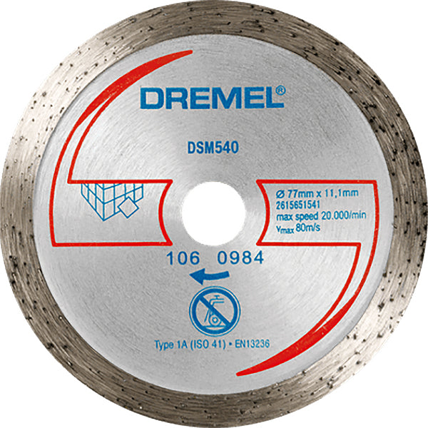 DREMEL ART. DSM540 DISCO DA TAGLIO DIAMANTATO PER PIASTRELLE D.MM77