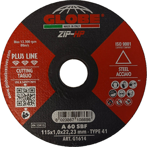 GLOBE DISCO DA TAGLIO PIANO PER ACCIAIO