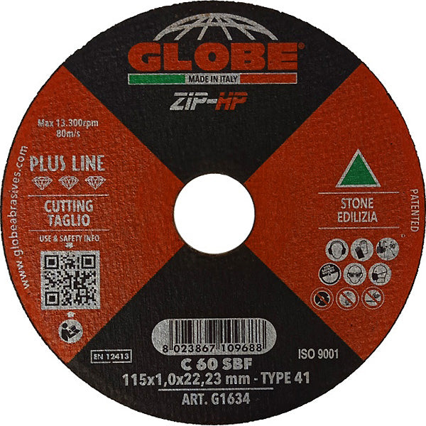 GLOBE DISCO DA TAGLIO PIANO D.MM115X1,0X22,23 EDILIZIA