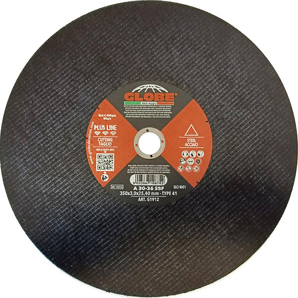 GLOBE DISCO DA TAGLIO PIANO D.MM350X3,0X25,40 ACCIAIO