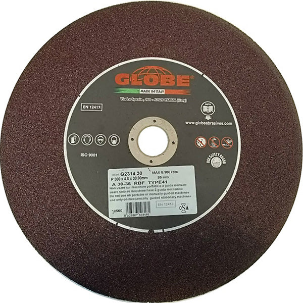 GLOBE DISCO DA TAGLIO PIANO D.MM300X4,0X30,00 ACCIAIO