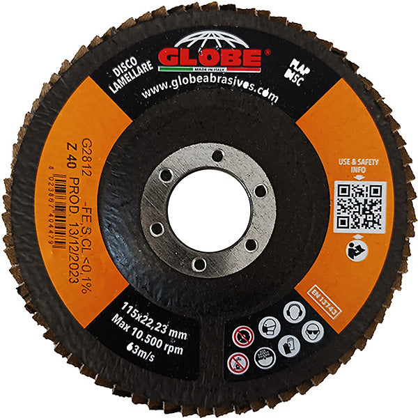 GLOBE DISCO LAMELLARE ALLO ZIRCONIO PIANO D.MM115X22