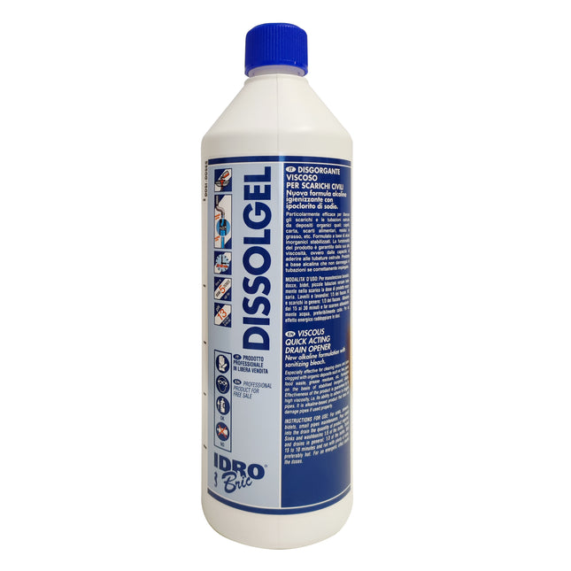 IDRO-BRIC DISSOLGEL DISGORGANTE VISCOSO PER SCARICHI CIVILI 1 LT