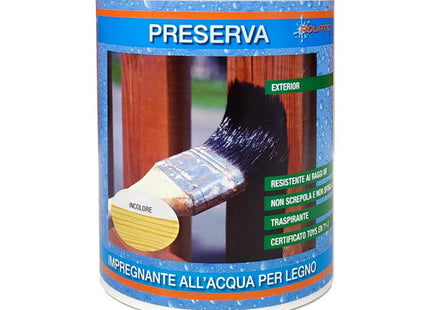 VERNITES PRESERVA IMPREGNANTE ALL'ACQUA INCOLORE LT 0,75