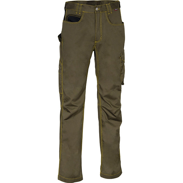 COFRA PANTALONE DRILL MULTITASCHE COLORE FANGO/NERO