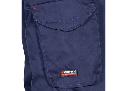 COFRA PANTALONE DRILL MULTITASCHE COLORE NAVY/NERO TG. 52