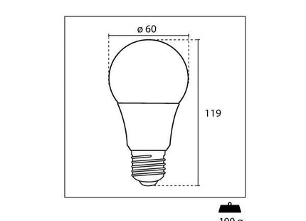 CENTURY LAMPADINA LED ARIA GOCCIA A60 12-24V 12W E27 4000K 1280LM