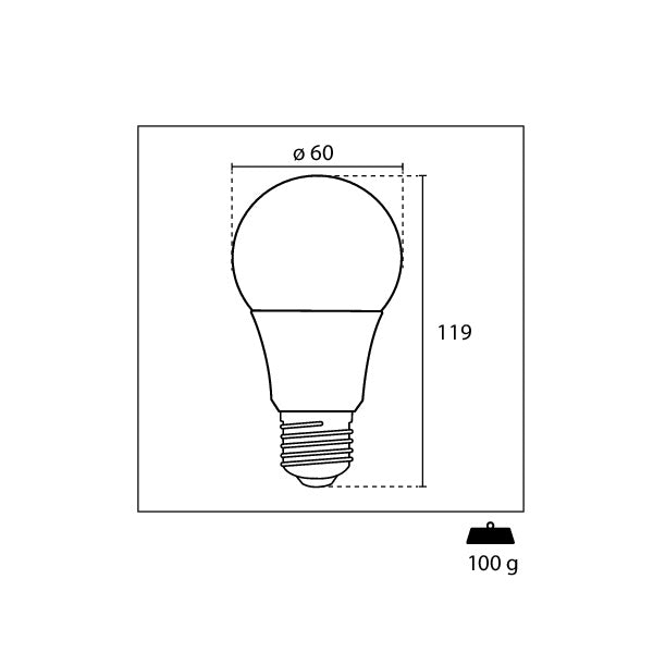 CENTURY LAMPADINA LED ARIA GOCCIA A60 12-24V 12W E27 4000K 1280LM