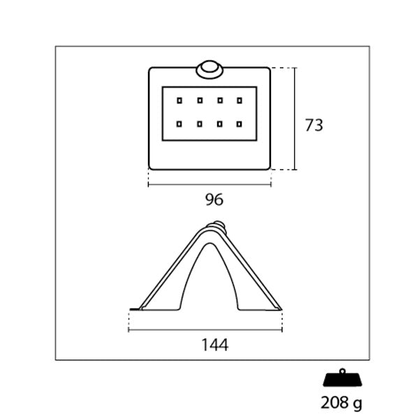 CENTURY APPLIQUE SOLARE LED CON SENSORE COLORE ARGENTO ARCADIA 1.5