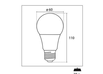 CENTURY LAMPADINA LED ECOLINE A GOCCIA 230V 12W E27 3000K 1050LM