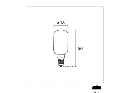 CENTURY LAMPADINA LED TUBOLARE PER FRIGO 230V 1,8W E14 5000K 130LM