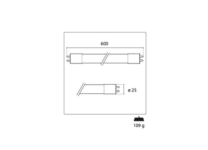 CENTURY TUBO LED FULLVISION 230V  9W  600MM 4000K 900LM IP20