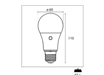 CENTURY LAMPADINA LED SENSOR PLUS A GOCCIA 230V E27 IP20