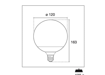 CENTURY LAMPADINA LED HARMONY 80 GLOBO G120 230V 20W E27 3000K 2100LM