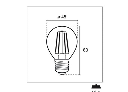 CENTURY LAMPADINA LED INCANTO MINI GLOBO 230V 4W E27 2700K 470LM